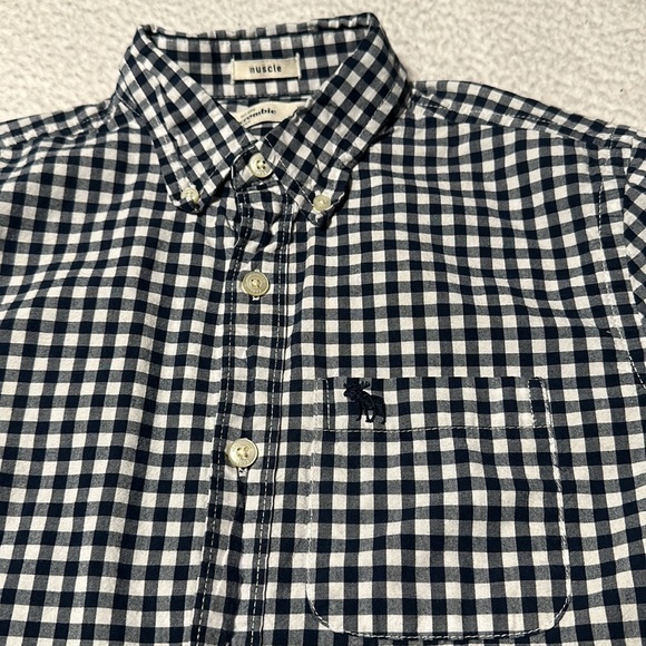 2 Abercrombie Kids Boys Checked Button-Ups, GUC, Size XL 15/16 (AK Sizing) - Picture 4 of 15